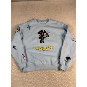 Lollapalooza‎ Sweatshirt Mens Medium Blue Lost In Life Found At Lolla Graphic